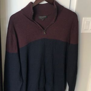Banana republic luxe sweater in maroon/navy
